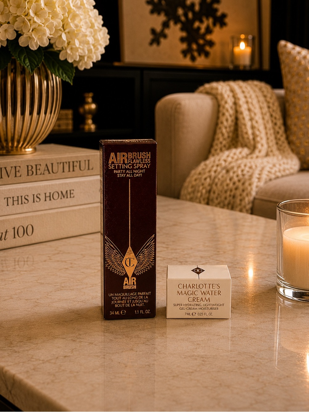 Charlotte Tilbury Airbrush Setting Spray + Magic Water Cream Duo NEW